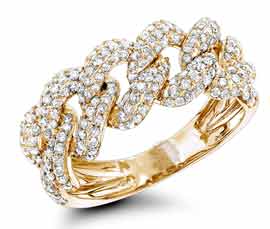 Vogue Crafts and Designs Pvt. Ltd. manufactures Diamond Link Ring at wholesale price.